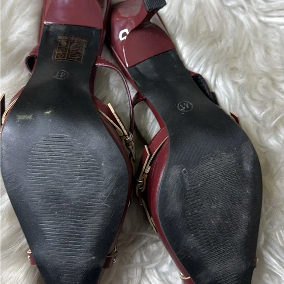 Elegant Burgundy Women's Slip on Kitten Heels - Brand New - Picture 4 of 7